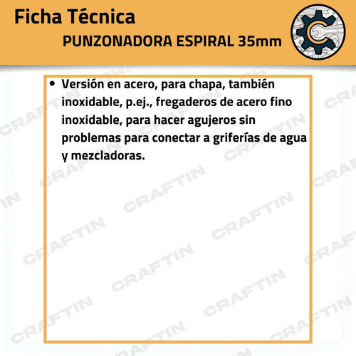 Punzonadora Espiral Para Chapa 32mm Kwb 1