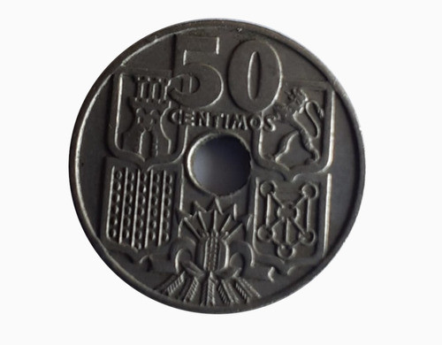 Moneda Española 1949 50 Céntimos 1