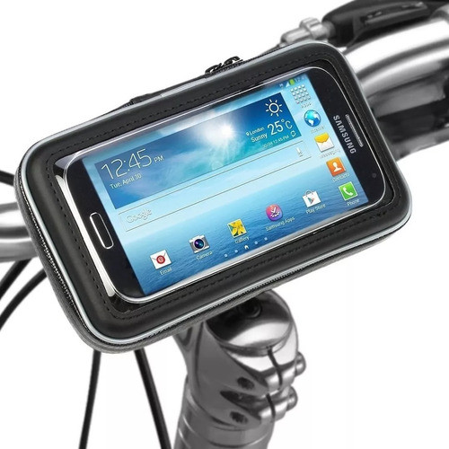 Soporte Funda Porta Celular Impermeable Moto Bici 360° 0