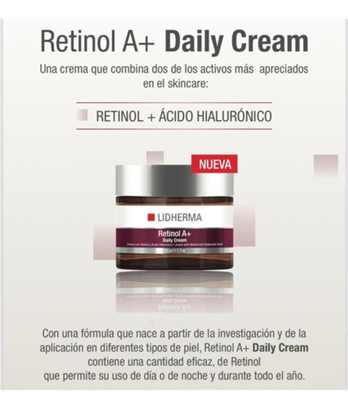 Kit Retinol A+ Daily Cream Y Emulsión Hilaurónico Lidherma 1