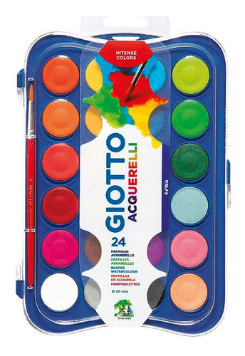 Aquarela Pastilha 24 Cores Giotto Promoção 0