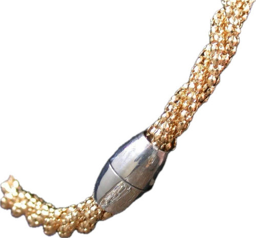 Luli Pulsera Acero Enchapado Oro 18k Español  Unisex Gran 0