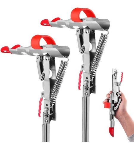 2 Peças Suporte De Vara De Pesca De Mola Automática No Chão 0