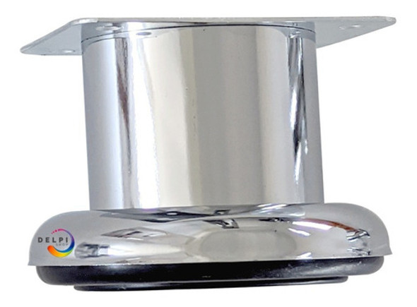 Pie Para Mueble Sillón Sofá Fija 6 Cm Acero Cromada 8 Unid 0