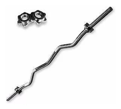 Barra Ez Maciza Cromada Con Tope Rosca Macizos 0