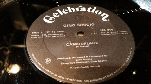 Gino Soccio Temptation Eyes Camouflage Vinilo Maxi Canada 85 1