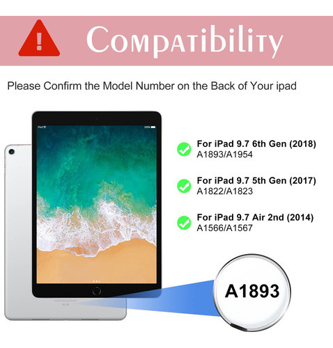Bobolee Funda De Teclado Para iPad De 9.7 Pulgadas 6 2018, 5 1