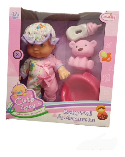 Muñeco Bebé Bebote Con Accesorios 21cm De Alto En Caja 0