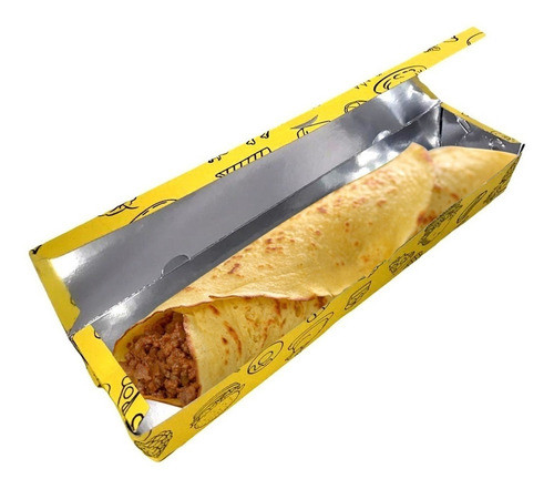 300 Cx Embalagem Metalizada Delivery Panquecas E Massas 0