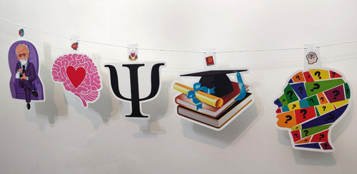 Banderin Deco Figuras Festejo Psicologia Recibida Psicologos 0