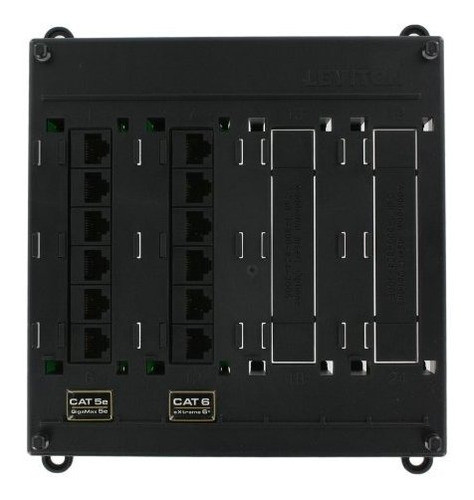 Leviton 476tm652 Twist Y Mount Patch Panel 6 Puertos Cat 5e 0