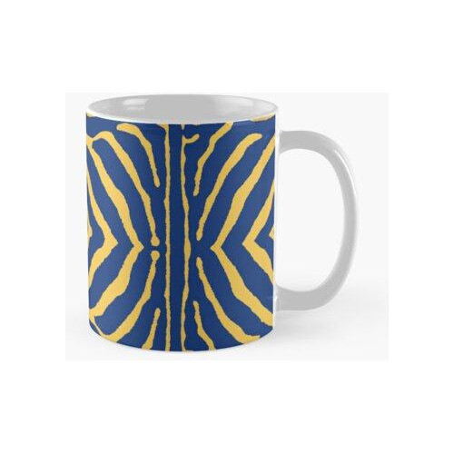 Taza Zebra Wild Animal Print 750 Blue And Yellow Calidad Pre 0
