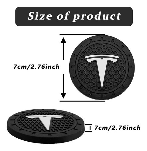 Portavasos Para Automovil, Posavasos Redondos De Silicona Pe 1