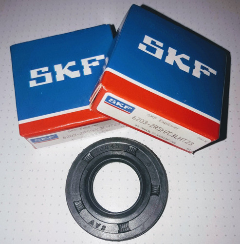 Kit Rulemanes Skf Y Reten Lavarropas Aurora 5014 5114/15/16 0