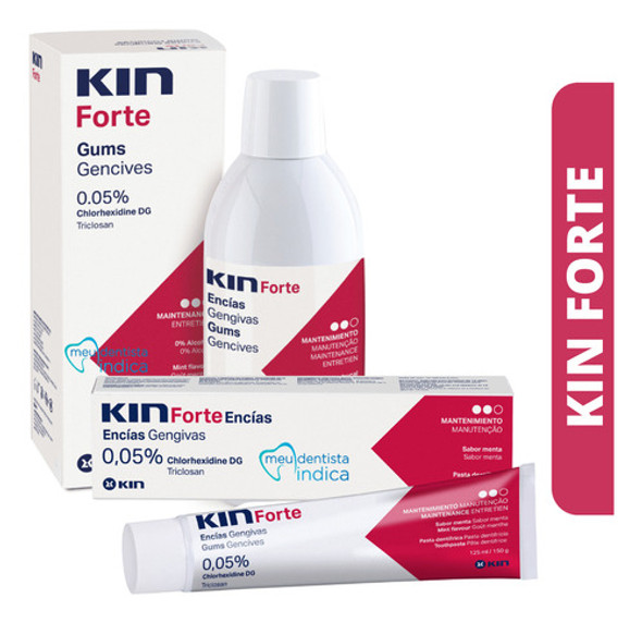 Kin Forte Kit (enxaguatório 500ml + Creme Dental) Pharmakin 0