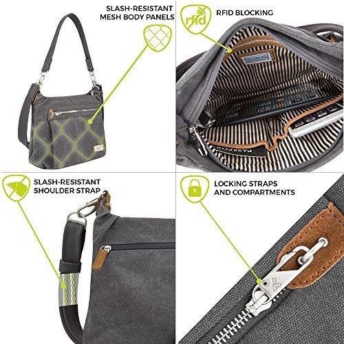 Travelon Antirrobo Herencia Hobo Viajes Tote Estaño 33072 5 1
