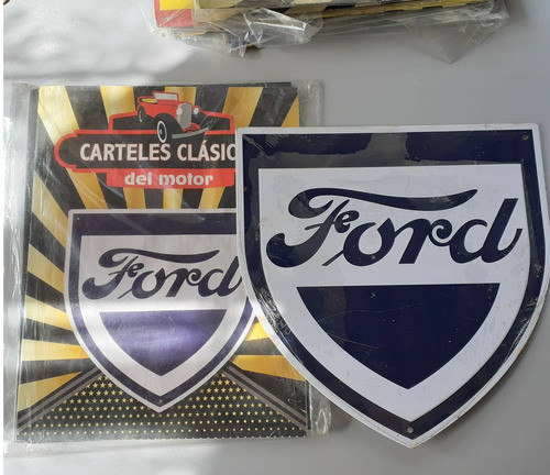 Cartel Metálico Vintage Ford Coleccion Clásicos Del Motor 0