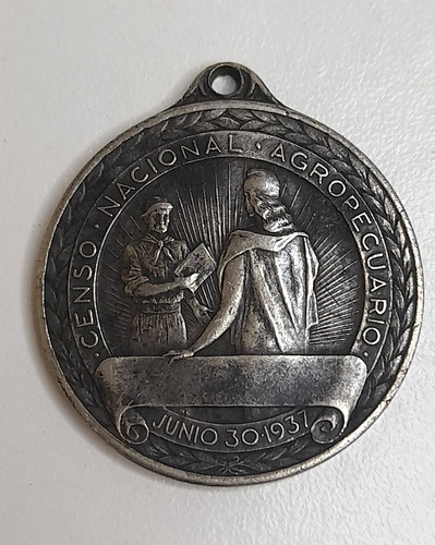 Antigua Medalla Censo Nacional Agropecuario 1937 0