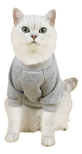 Suéteres De Algodón Para Gatos Pequeños Gris Claro Talla Peq 0