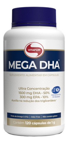 Suplemento Em Cápsulas Vitafor  Mega Dha Omega 3 Dha Mega Dh 1