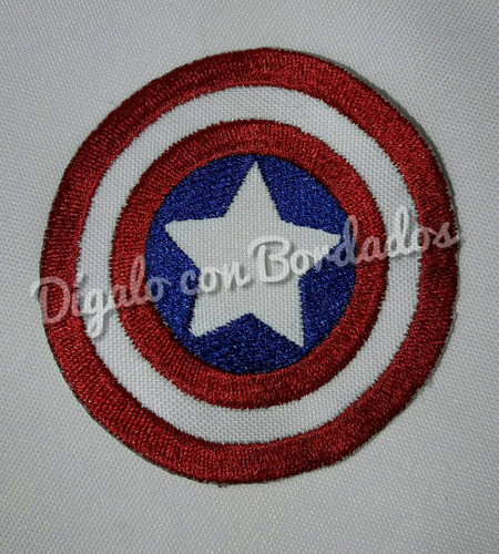 Parche Aplique Escudo Disfraz Souvenir Capitán America 0
