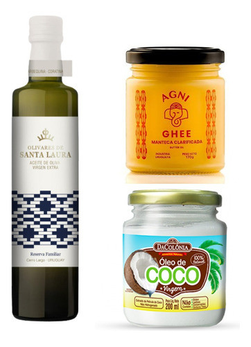 Acete De Coco + Aceite Oliva + Ghee Combo Cocina 0