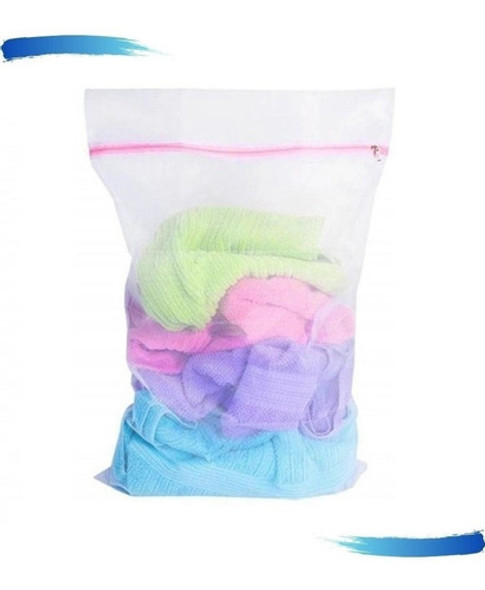 Kit 5 Saco 70x50cm Para Lavar Roupas Com Ziper Delicadas 0