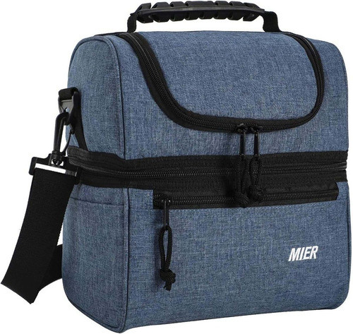 Bolso De Dos Compartimientos Para Bebidas Alimentos- Azul M 0