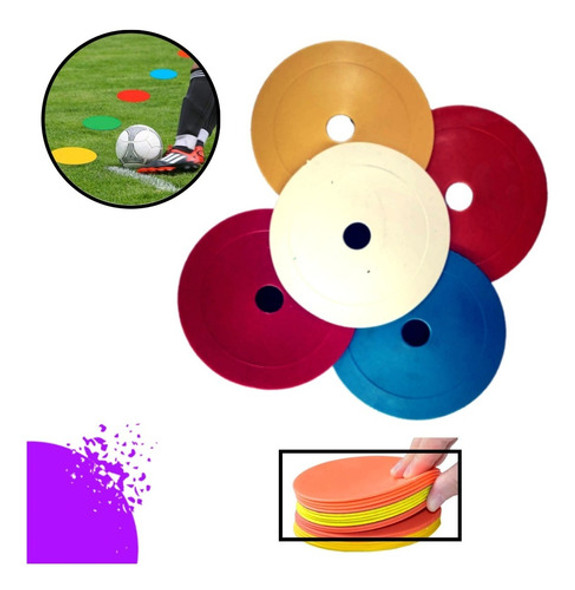 Discos De Marcacion X5 Conos Planos Entrenamiento Deportivo 0