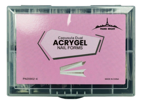 Capsula Dual Stilleto Acrygel Paris Night 120u En Caja 0