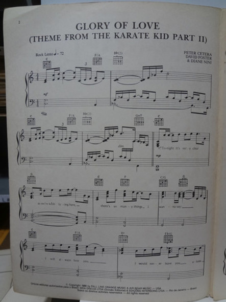 Partitura Canto Piano Glory Of Love Filme Karate Kid 2 1