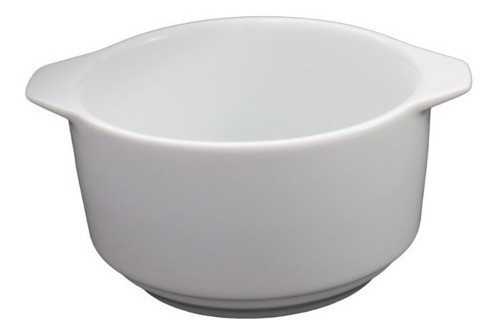 Kit 5 Tigela Com Alça 400ml Porcelana Branca Cumbuca Sopa 1