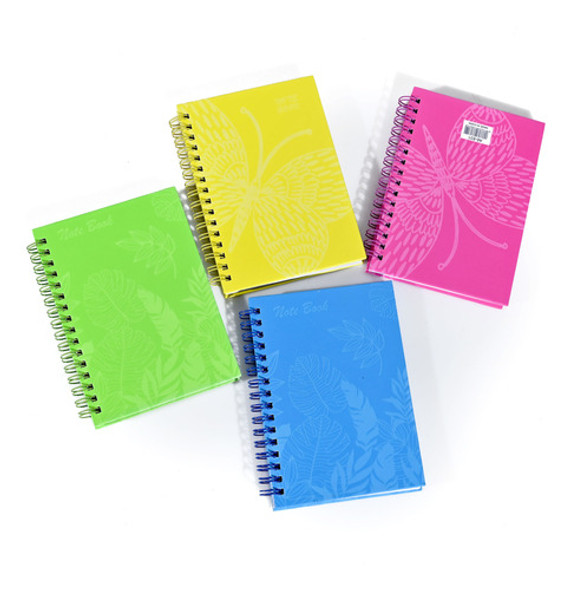 Libreta A6 Tapa Dura Celeste Fluo - Goldin Papelería 0