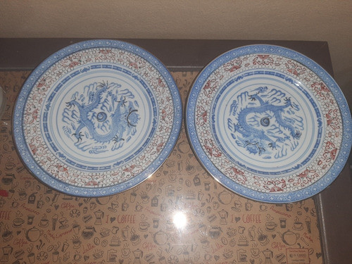 Duo De Platos Orientales Sellados 0
