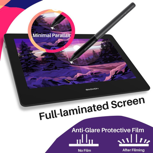 Gaomon Pd1320 13.3 Pantalla Con Pantalla (gris Carbon) Con F 1
