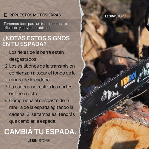 Kit De Espada Y Cadena Para Husqvarna  120 - 236 Paso 3/8 1