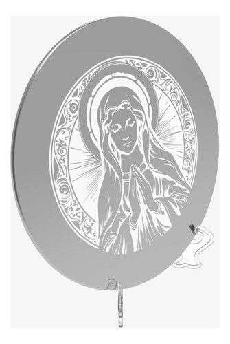 Presente, Espelho De Mesa Religioso - Maria + Suporte. 1