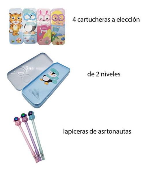 Set Cuadernos, Cartuchera Y Útiles Escolares Y Gometría 1