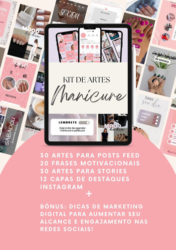 Kit De Artes Para Posts Manicure Para Redes Sociais 0