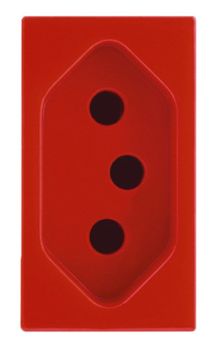 Módulo Tomada 10a Vermelha - Ilus - Imp Iris 272004 Soprano 0