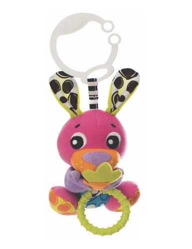 Peluche Colgante Peek-a-boo Wiggling Bunny-pink Playgro 0