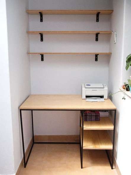 Escritorios En Hierro Y Madera Estilo Industrial 0