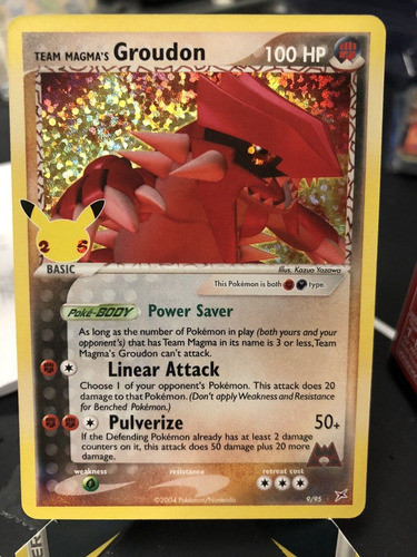 Team Magma's Groudon Pokemon Celebrations 9/95 1