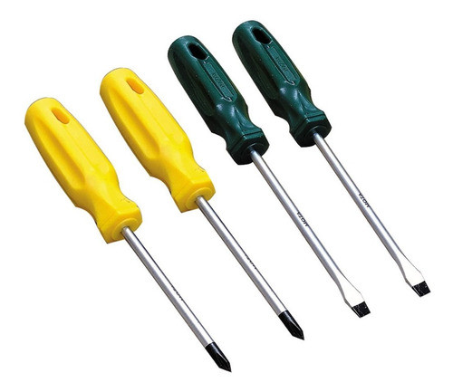 Kit De Destornilladores 2 Planos Y 2 Phillips Mota Cima M 0