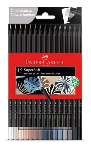 Lapices Super Soft Faber-castell Colores Neutros X15 Nuevos 1