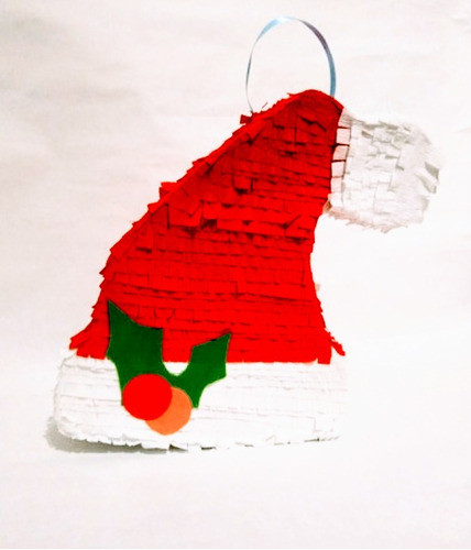 Mini Piñata Gorro De Navidad 1