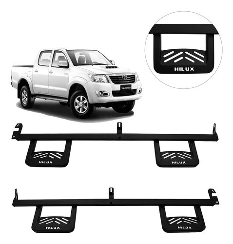 Estribo Off Road Axk Tipo Americano Hilux Dupla 2008 A 2009 0