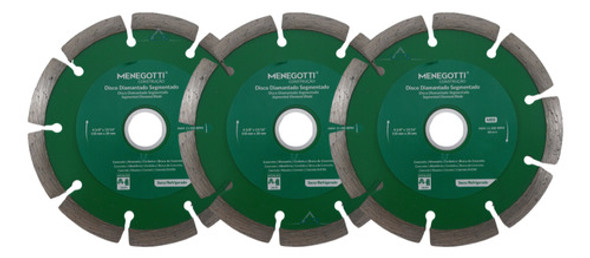 3x Discos Segmentado 4.3/8  Menegotti Obras E Industrias 0