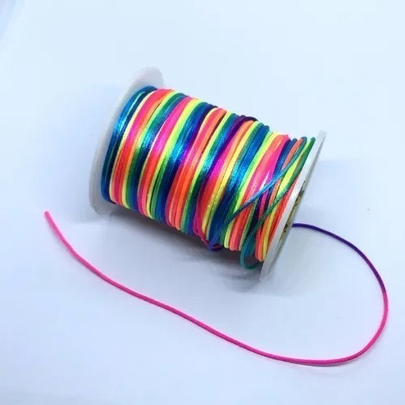 Fio De Seda Acetinado 1mm Rolo 100 Metros - Diversas Cores 1