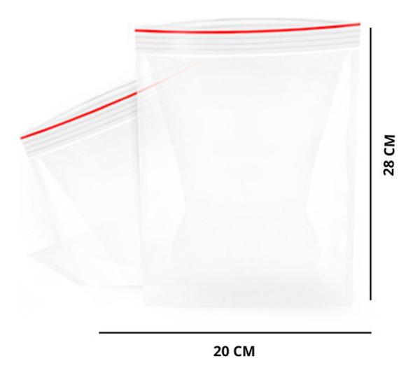 Saco Zip Lock Hermético N09 20x28 Com 100 Unidades 0 Saco Zip Lock Hermético N09 20x28 Com 100 Unidades 0
